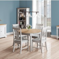 Lingwood Painted Round Extending Dining Table 110-150