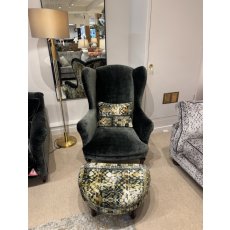 Spink & Edgar Crawford Wing Chair & Stool (WAS: £2,707 / NOW: £1,299)