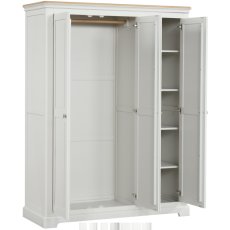 Lingwood Painted Grey Mist Triple Wardrobe