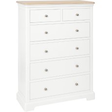 Lingwood Painted White 2 Over 4 Chest Lingwood Painted White 2 Over 4 Chest