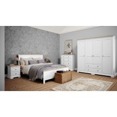 Lingwood Painted White 3 Drawer Bedside
