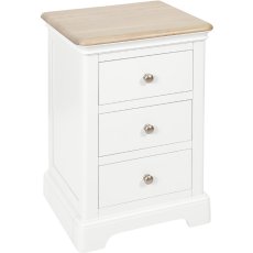 Lingwood Painted White 3 Drawer Bedside
