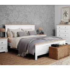Lingwood Painted White King Panelled Bed Frame
