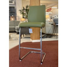 Cali Bar Chair Olive With Brushed Legs (WAS: £165 / NOW: £99) Cali Bar Chair Olive With Brushed Legs (WAS: £165 / NOW: £99)