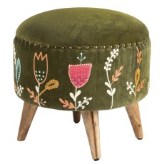 Dazzle Moss Footstool