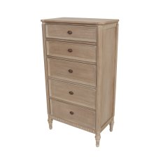 Willow 5 Drawer Tall Boy – Timber Wash