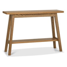 Brixton Rustic Oak Console Table With Shelf Brixton Rustic Oak Console Table With Shelf
