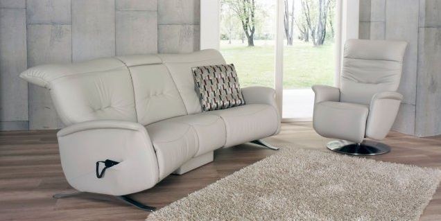 Himolla Chester Curved 3 Seater Manual Reclining Sofa