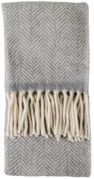 Wool Throw Grey Wool Throw Grey