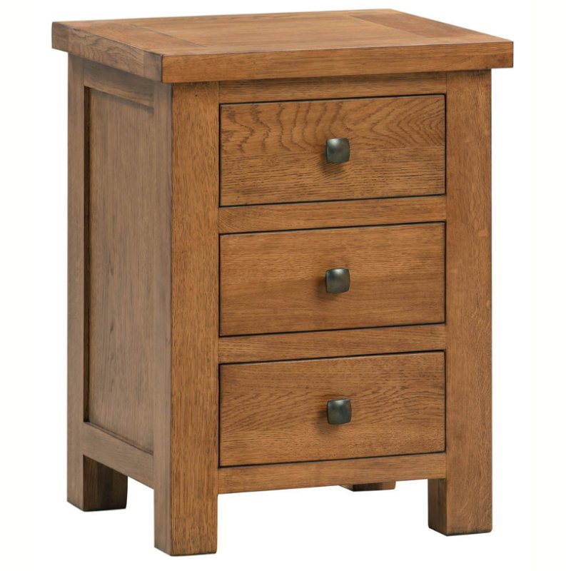 Dallow rustic 3 Drawer bedside table Dallow rustic 3 Drawer bedside table