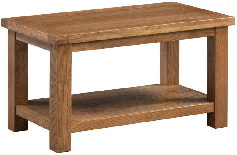 Dallow Rustic Small Coffee Table with Shelf Dallow Rustic Small Coffee Table with Shelf