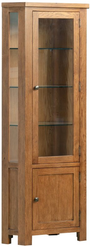 Dallow Rustic Corner Display Cabinet Dallow Rustic Corner Display Cabinet