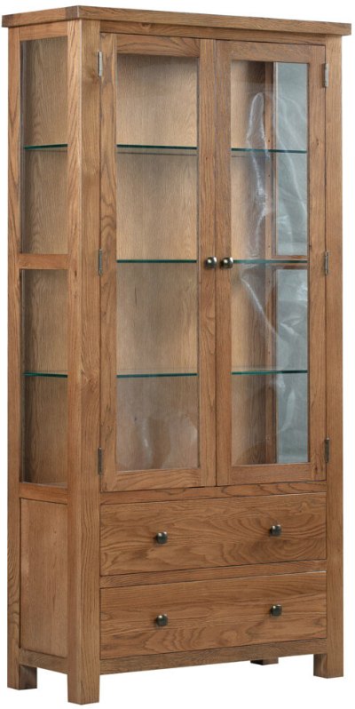 Dallow Rustic Glazed Display Cabinet Dallow Rustic Glazed Display Cabinet