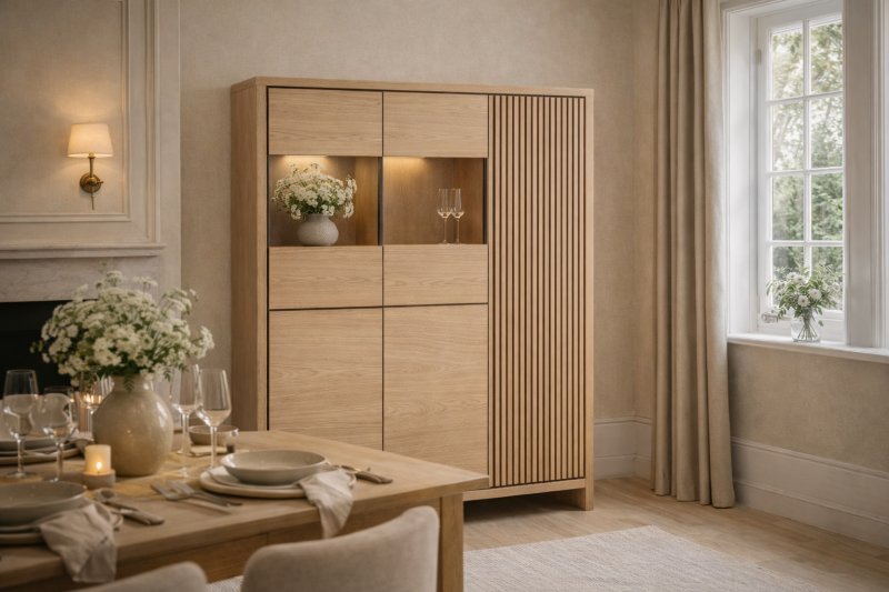 MaxFurn Levanzo Glazed Cabinet (2 Glazed Door / 3 Doors) MaxFurn Levanzo Glazed Cabinet (2 Glazed Door / 3 Doors)