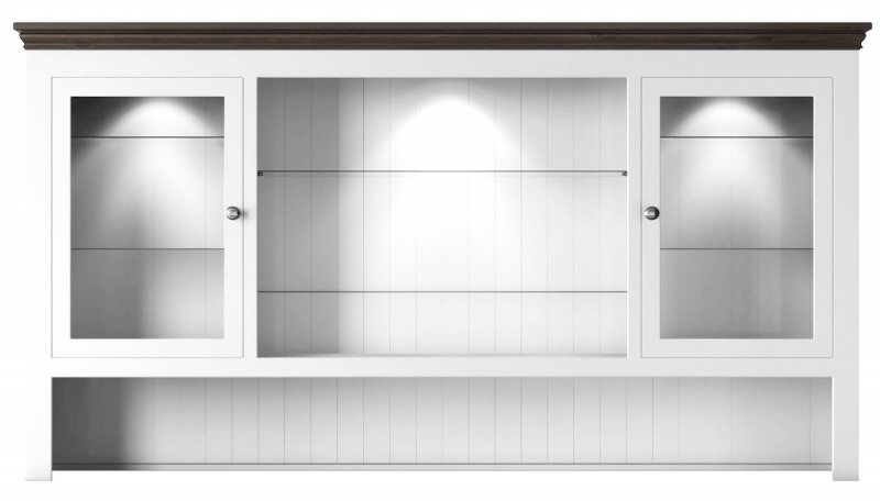 Hill & Hunter New England Large 2 Glazed Door Dresser Rack Hill & Hunter New England Large 2 Glazed Door Dresser Rack