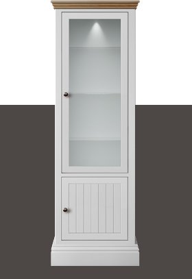 Hill & Hunter New England Narrow 2 Door Glazed Cabinet Hill & Hunter New England Narrow 2 Door Glazed Cabinet