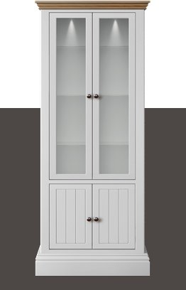Hill & Hunter New England Wide 4 Door Glazed Cabinet Hill & Hunter New England Wide 4 Door Glazed Cabinet