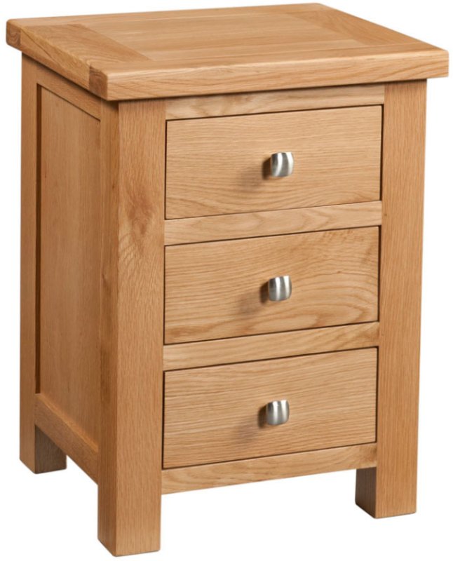 Dallow Oak 3 Drawer Bedside Dallow Oak 3 Drawer Bedside
