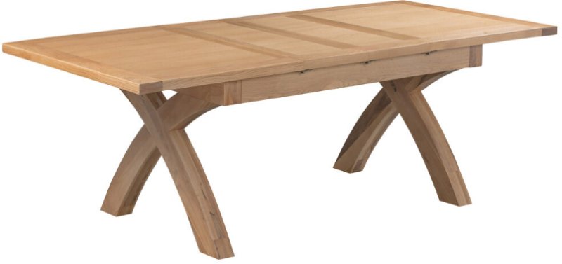 Dallow Oak Cross Legged Extending Dining Table Dallow Oak Cross Legged Extending Dining Table