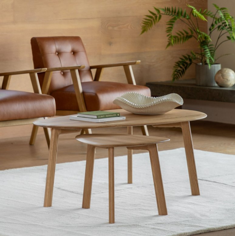 Madrid Coffee Table Nest - Oak Madrid Coffee Table Nest - Oak