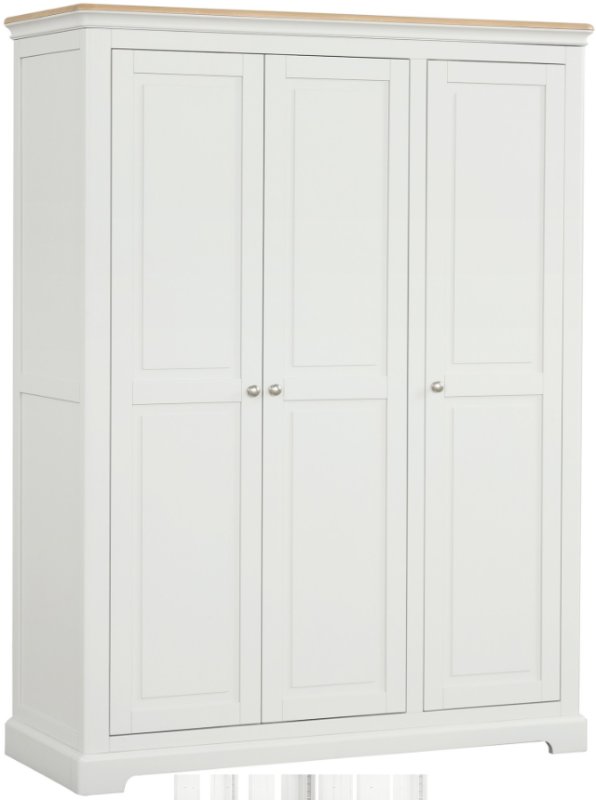 Lingwood Painted Grey Mist Triple Wardrobe Lingwood Painted Grey Mist Triple Wardrobe
