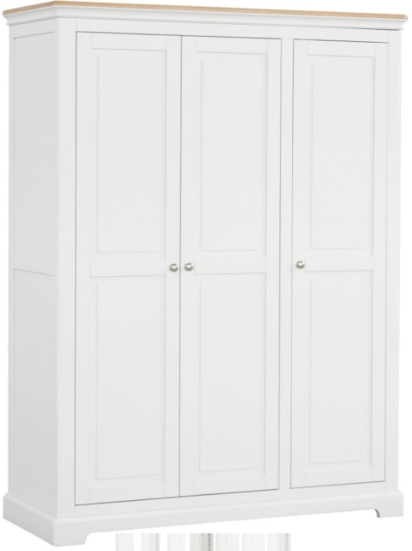 Lingwood Painted White Triple Wardrobe Lingwood Painted White Triple Wardrobe