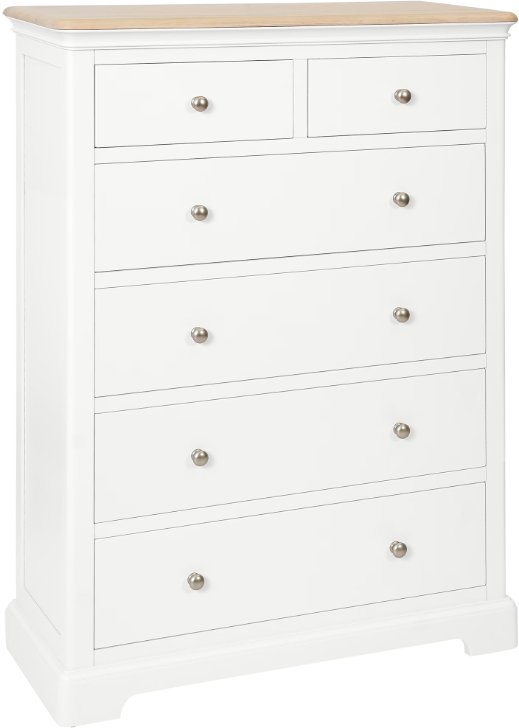Lingwood Painted White 2 Over 4 Chest Lingwood Painted White 2 Over 4 Chest