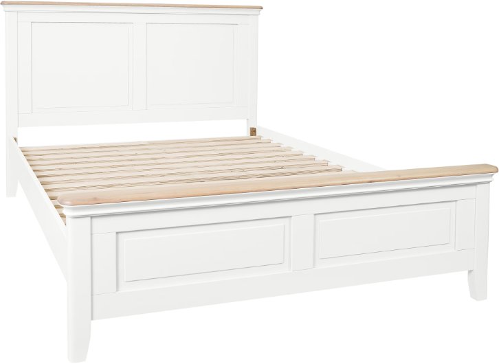 Lingwood Painted White Double 4’6 Panelled Bed Frame Lingwood Painted White Double 4’6 Panelled Bed Frame