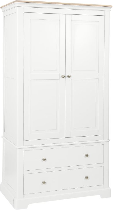 Lingwood Painted White Double Wardrobe with 2 Drawers Lingwood Painted White Double Wardrobe with 2 Drawers
