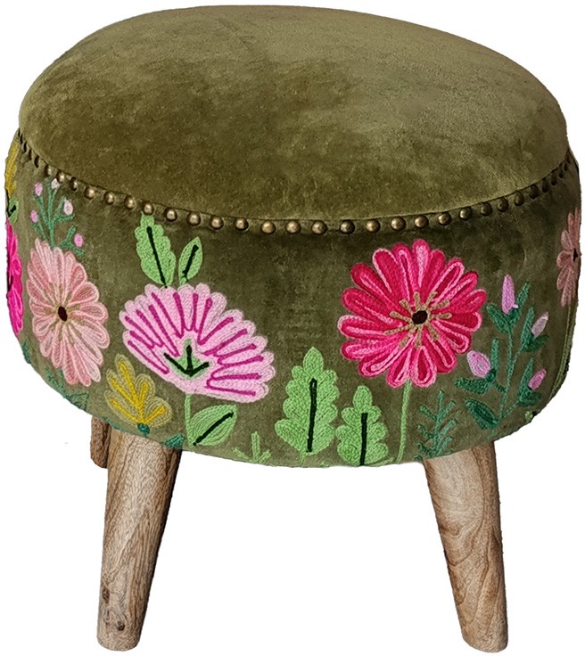 Boho Moss Footstool Boho Moss Footstool