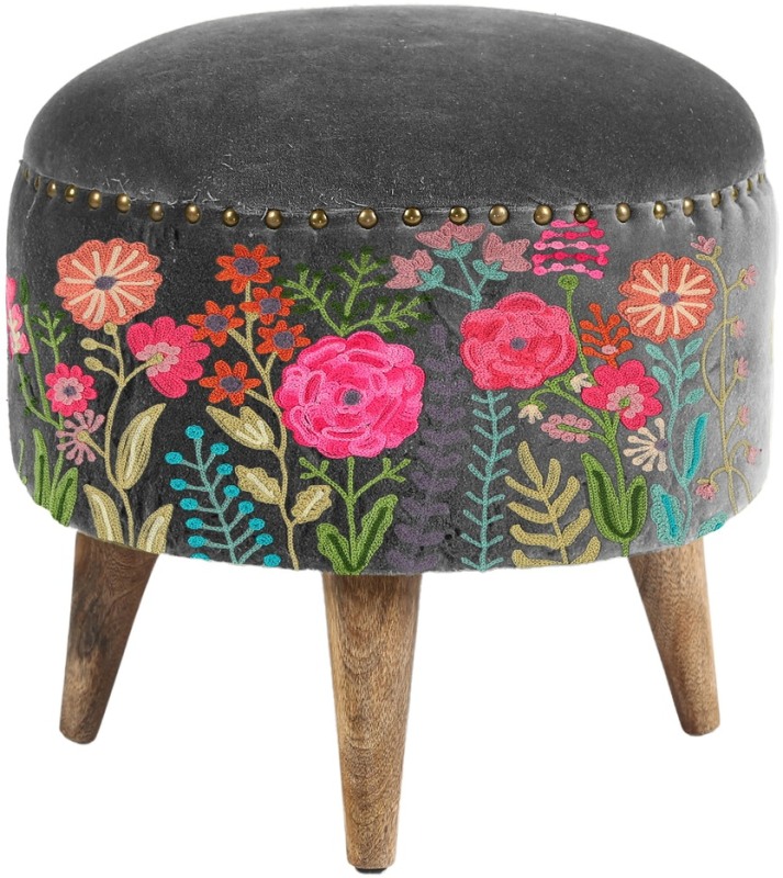 Liberty Dark Dove Grey Footstool Liberty Dark Dove Grey Footstool