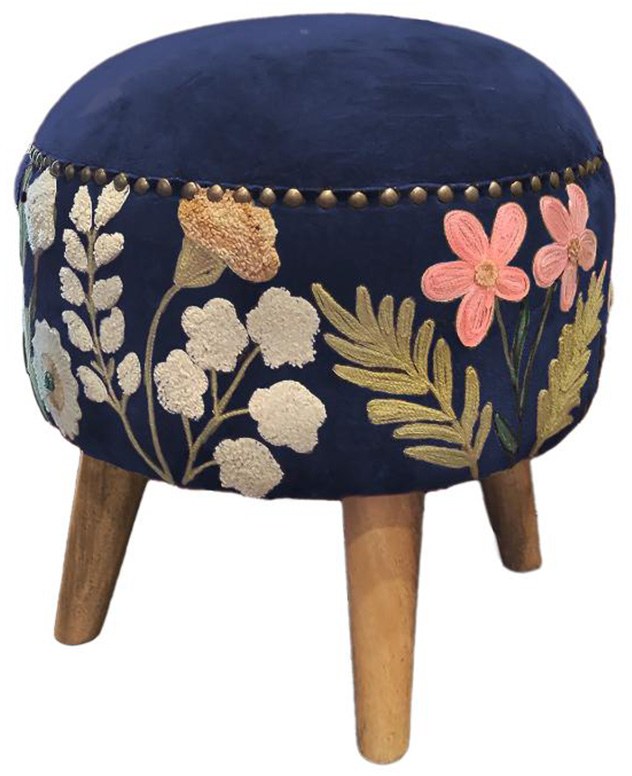 Winnie Navy Footstool Winnie Navy Footstool