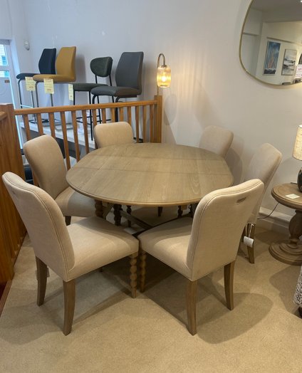 Artisan Round Extending Dining Table & 6 Chairs (Was: £2,879 / Now: £1,499) Artisan Round Extending Dining Table & 6 Chairs (Was: £2,879 / Now: £1,499)