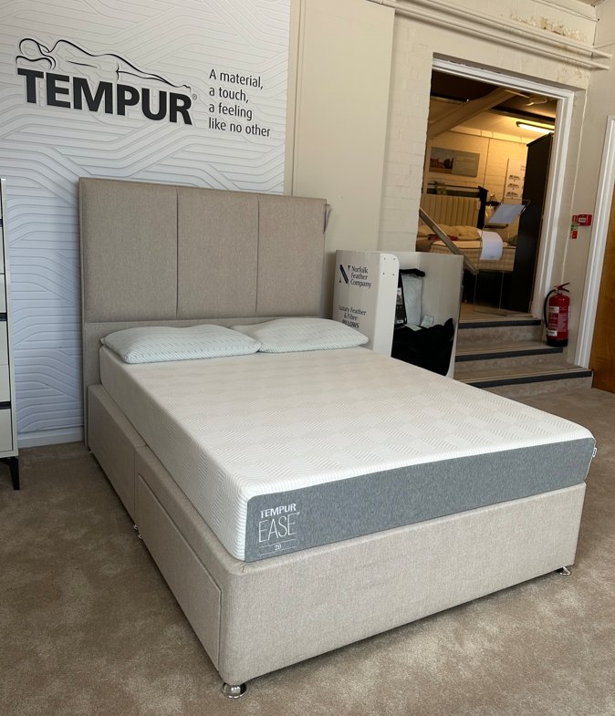 Double (4ft6) 2 Drawer Divan, Headboard & TEMPUR Mattress Set (SRP: £2,064 / NOW: £899) Double (4ft6) 2 Drawer Divan, Headboard & TEMPUR Mattress Set (SRP: £2,064 / NOW: £899)