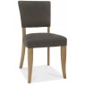 Portland Rustic Oak Dark Grey Upholstered Chair
