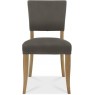 Portland Rustic Oak Dark Grey Upholstered Chair