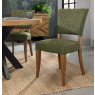 Portland Logan Rustic Oak Upholstered Chair - Cedar Velvet Portland Logan Rustic Oak Upholstered Chair - Cedar Velvet