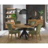 Portland Logan Rustic Oak Upholstered Chair - Cedar Velvet Portland Logan Rustic Oak Upholstered Chair - Cedar Velvet