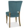 Portland Logan Rustic Oak Upholstered Chair - Azure Velvet Portland Logan Rustic Oak Upholstered Chair - Azure Velvet