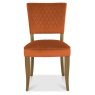 Portland Logan Rustic Oak Upholstered Chair - Rust Velvet Portland Logan Rustic Oak Upholstered Chair - Rust Velvet