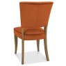 Portland Logan Rustic Oak Upholstered Chair - Rust Velvet Portland Logan Rustic Oak Upholstered Chair - Rust Velvet