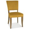 Portland Logan Rustic Oak Upholstered Chair - Mustard Velvet Portland Logan Rustic Oak Upholstered Chair - Mustard Velvet