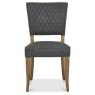 Portland Logan Rustic Oak Upholstered Chair - Dark Grey Fabric Portland Logan Rustic Oak Upholstered Chair - Dark Grey Fabric