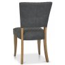 Portland Logan Rustic Oak Upholstered Chair - Dark Grey Fabric Portland Logan Rustic Oak Upholstered Chair - Dark Grey Fabric