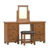 Dallow Rustic Double Pedestal Dressing Table and Stool Set Dallow Rustic Double Pedestal Dressing Table and Stool Set