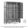 Dallow Rustic Triple Wardrobe with 3 Drawers Dallow Rustic Triple Wardrobe with 3 Drawers