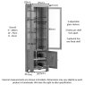 Dallow Rustic Corner Display Cabinet Dallow Rustic Corner Display Cabinet