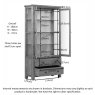 Dallow Rustic Glazed Display Cabinet Dallow Rustic Glazed Display Cabinet