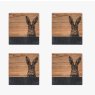 Hare Coaster Black Marble Set of 4 Hare Coaster Black Marble Set of 4
