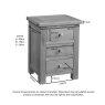 Dallow Oak 3 Drawer Bedside Dallow Oak 3 Drawer Bedside